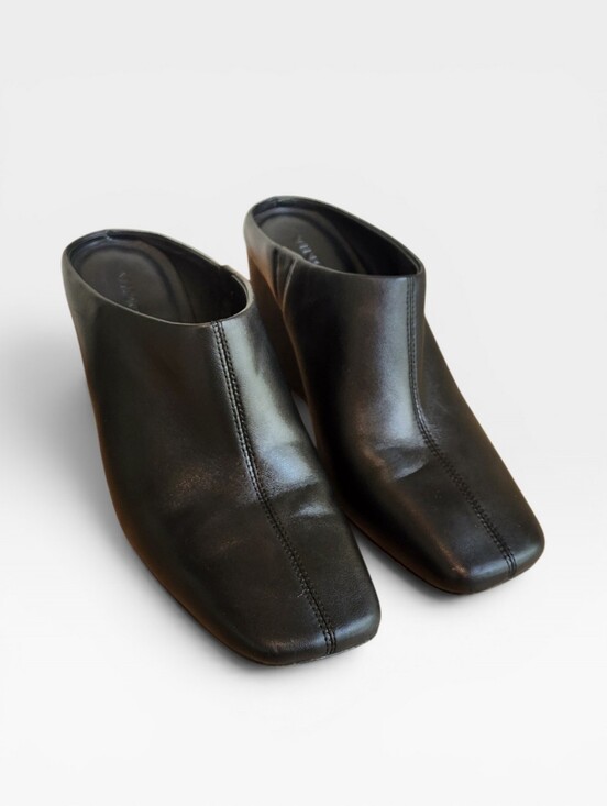 Vince Shoes - Vince Black Leather Slip-On Ankle Booties Size 6